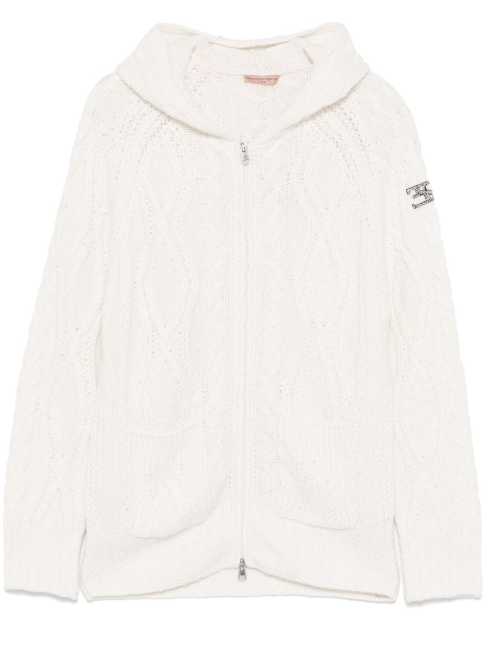 Ermanno Scervino 拉链连帽衫 - 白色