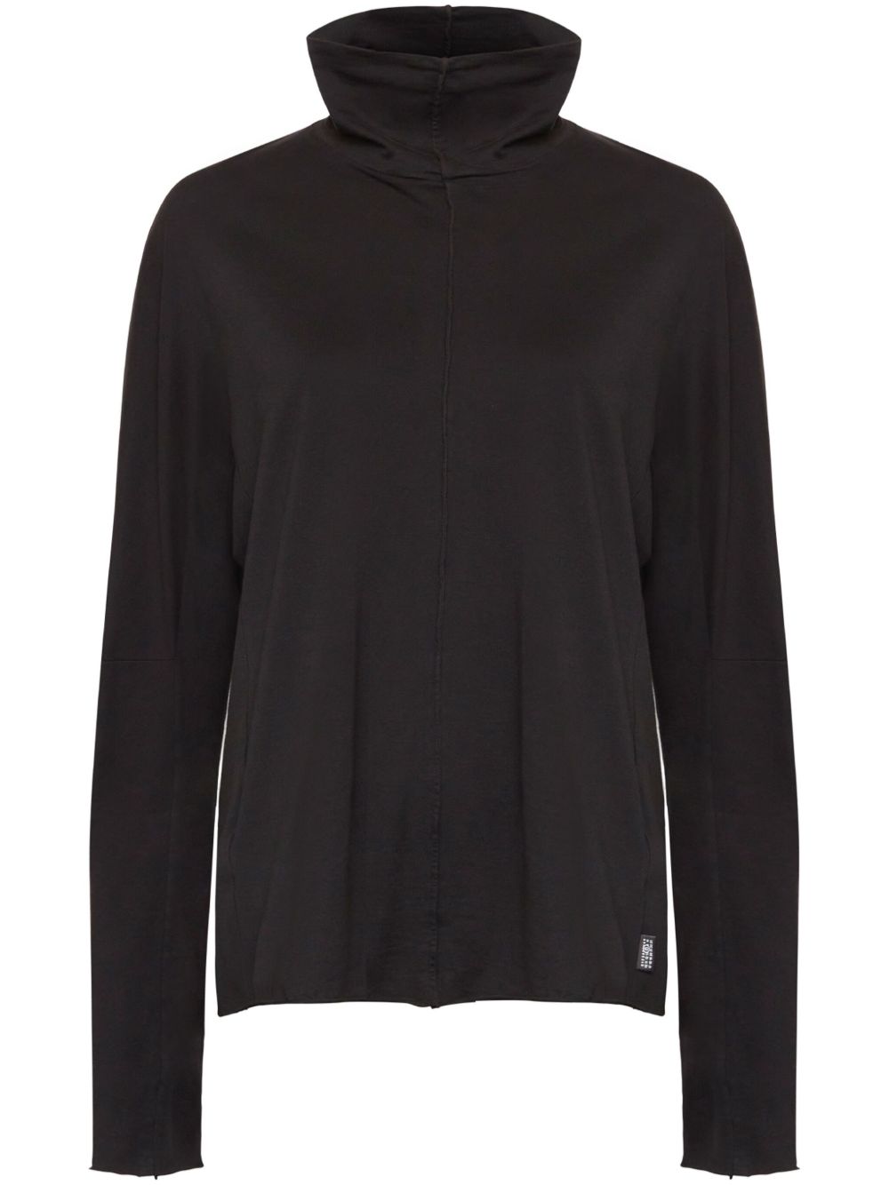 MM6 Maison Margiela 高领平纹针织棉毛衣 - 褐色