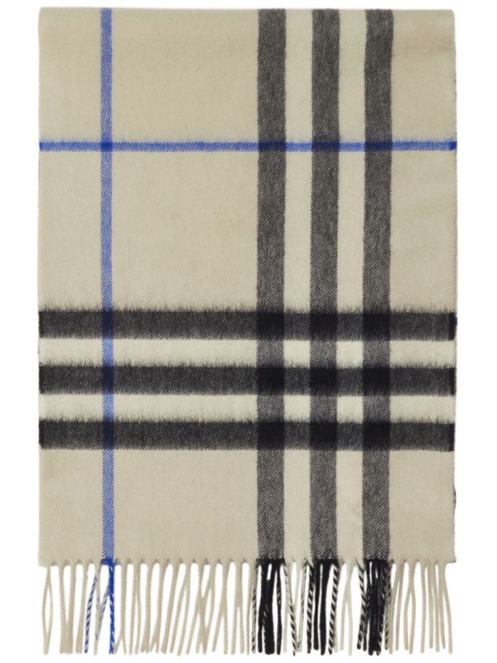 Burberry 格纹羊绒围巾 - 中性色