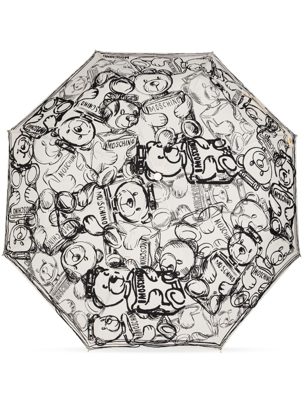 Moschino Teddy Bear 印花雨伞 - 白色