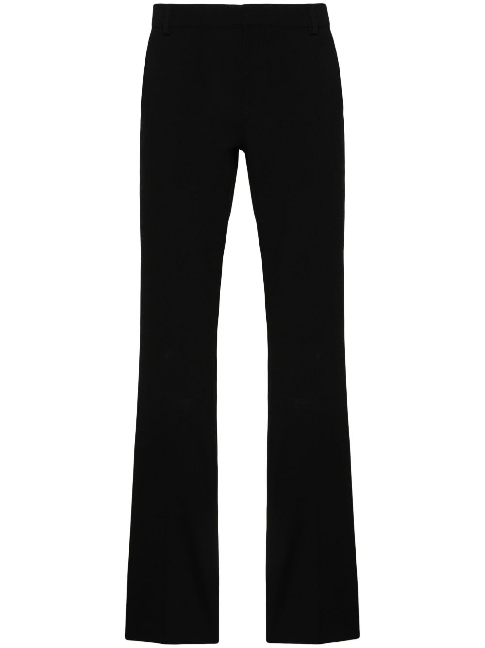 Balmain 绉纱直筒长裤 - 黑色