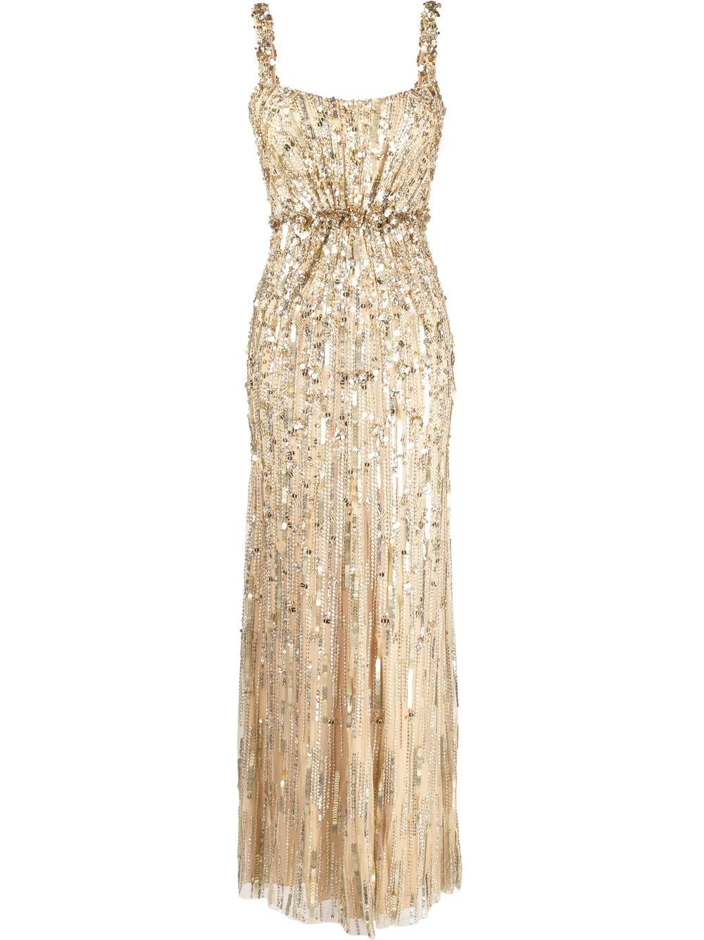 Jenny Packham Bright Gem 亮片缀饰礼服 - 金色