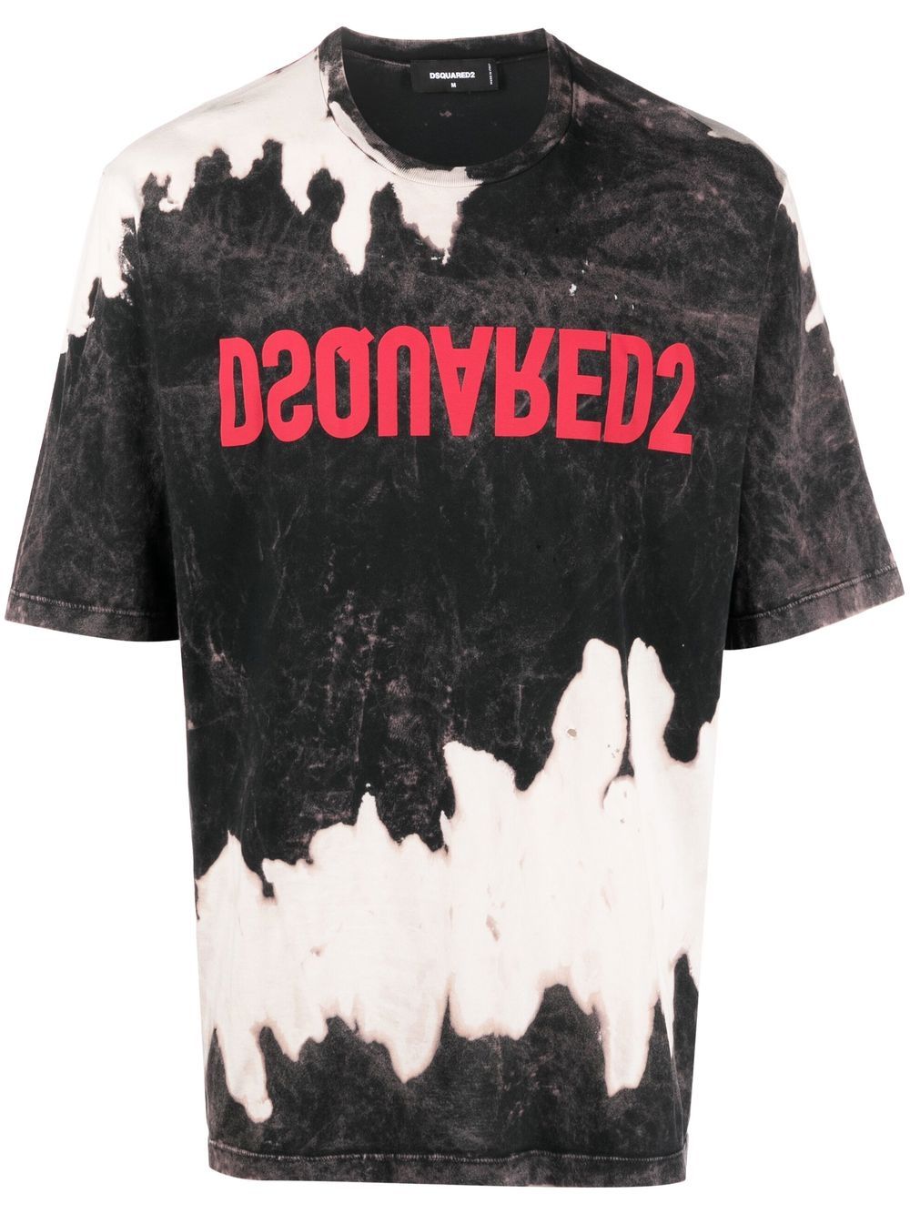 DSQUARED2 扎染T恤 - 黑色