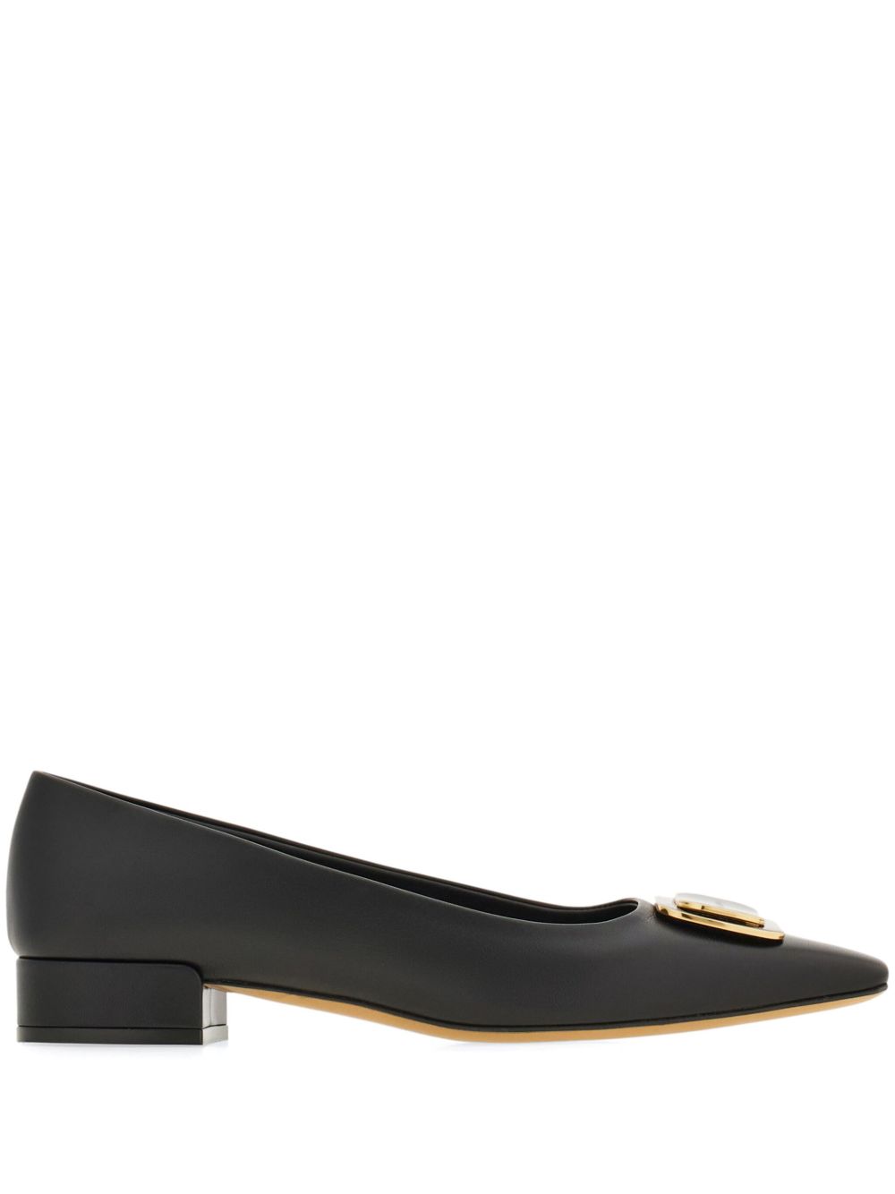 Ferragamo New Vara 芭蕾平底鞋 - 黑色