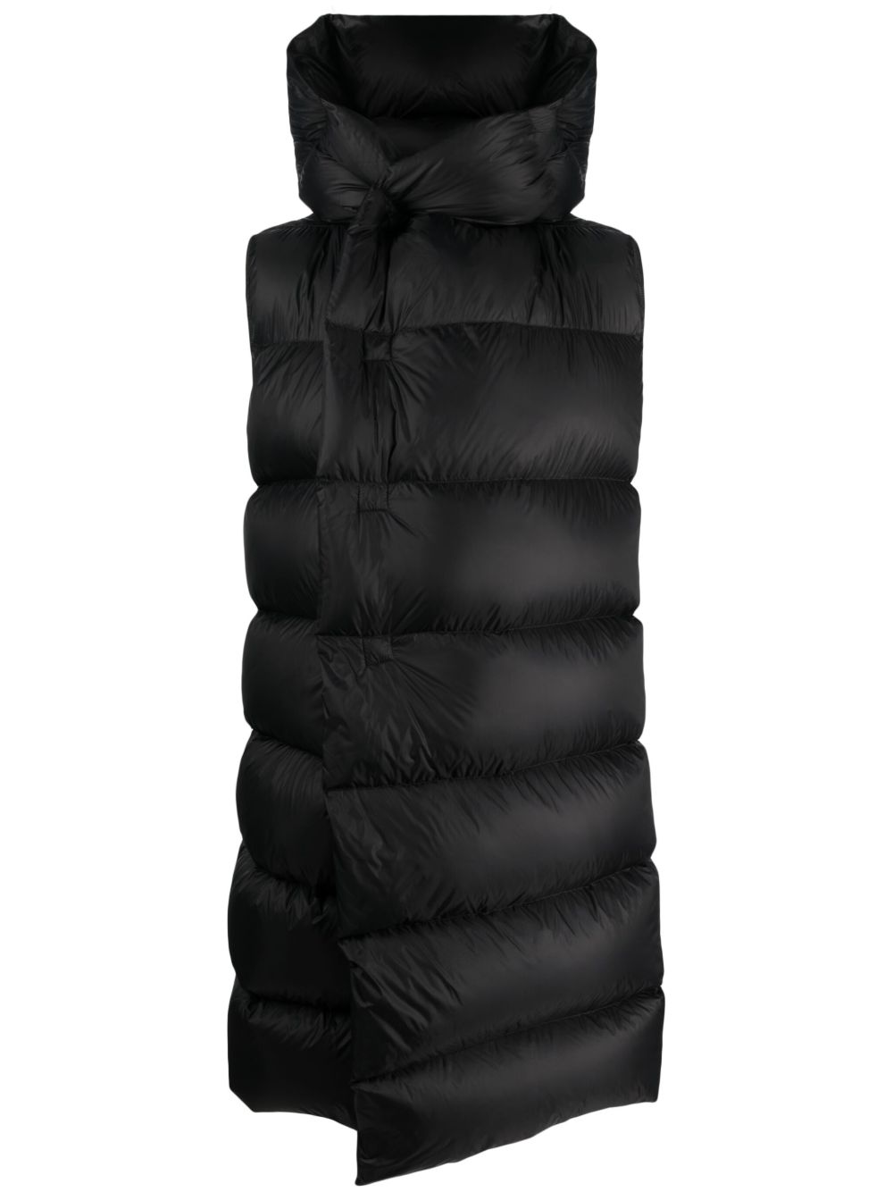 Rick Owens 连帽蓬松马甲 - 黑色
