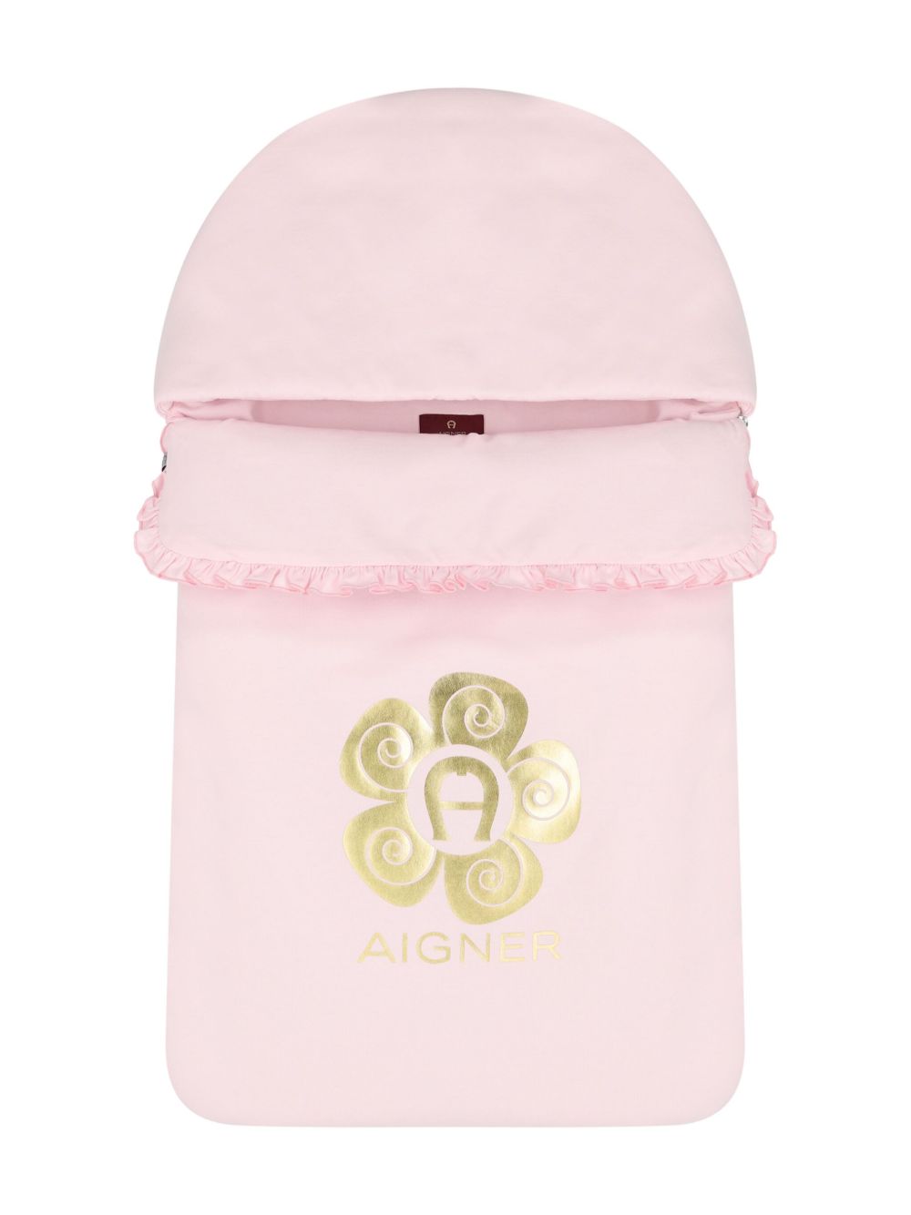 Aigner Kids logo印花毯子 - 粉色
