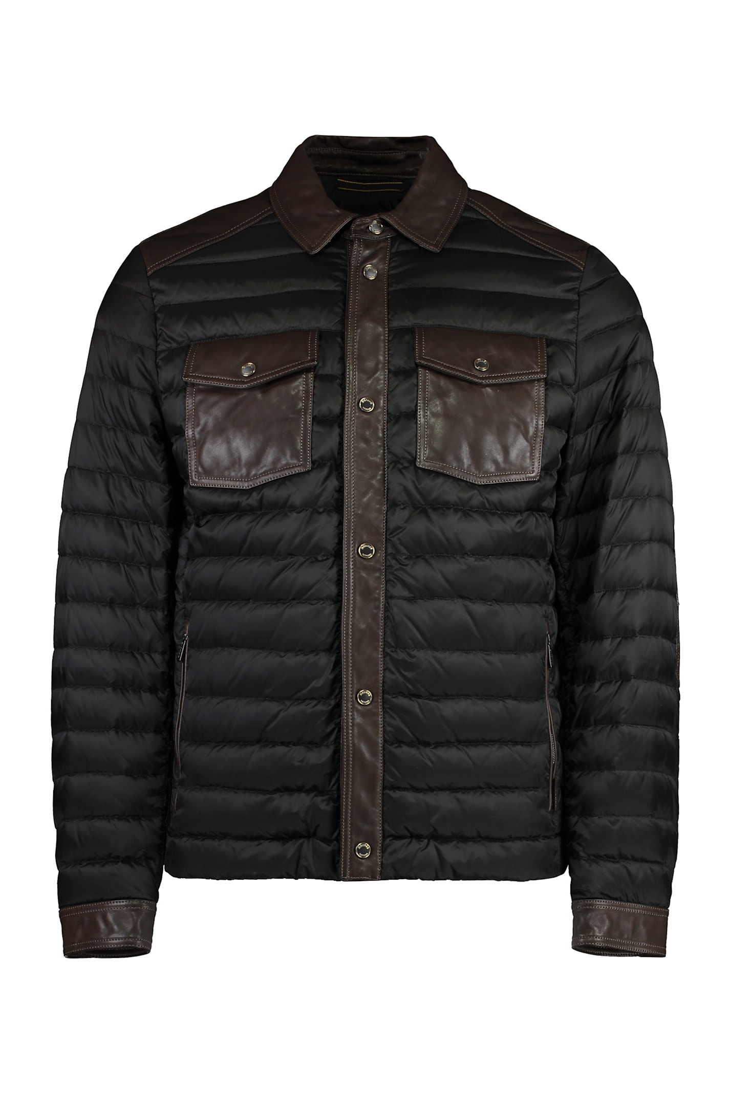 Moorer Crespi Leather Inserts Down Jacket