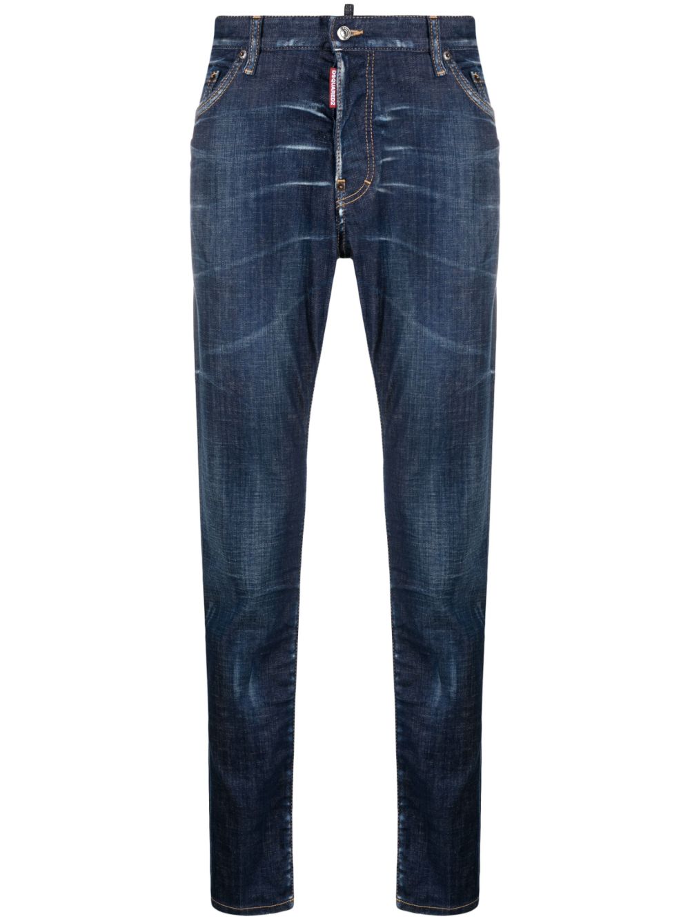 DSQUARED2 修身弹性棉牛仔裤 - 蓝色