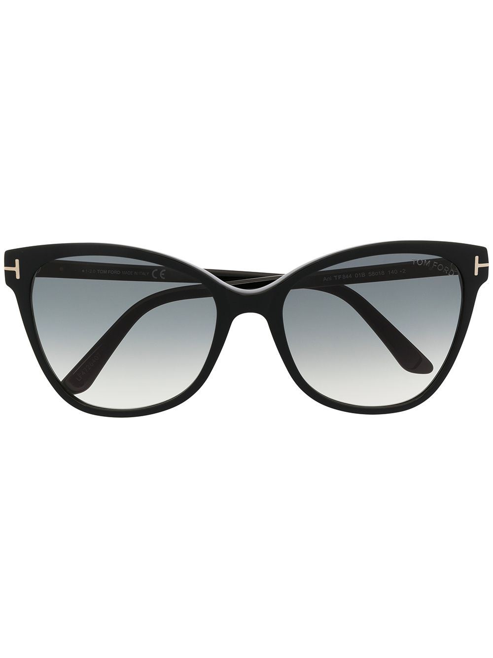 TOM FORD Eyewear 渐色镜片方框太阳眼镜 - 黑色