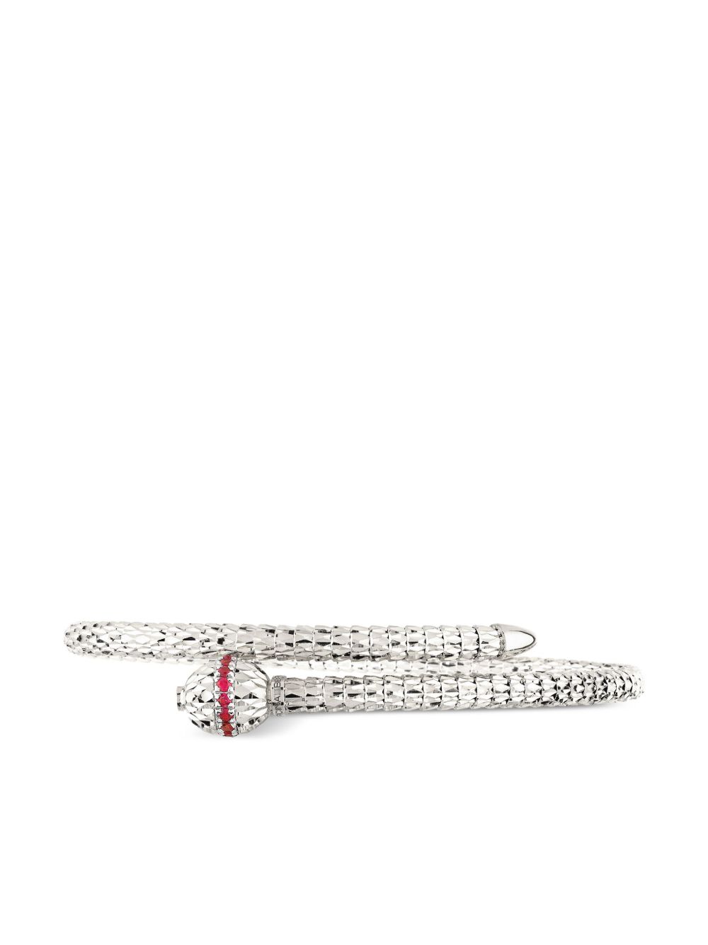 Officina Bernardi 18K白金 Ophidia 红宝石手镯 - 银色