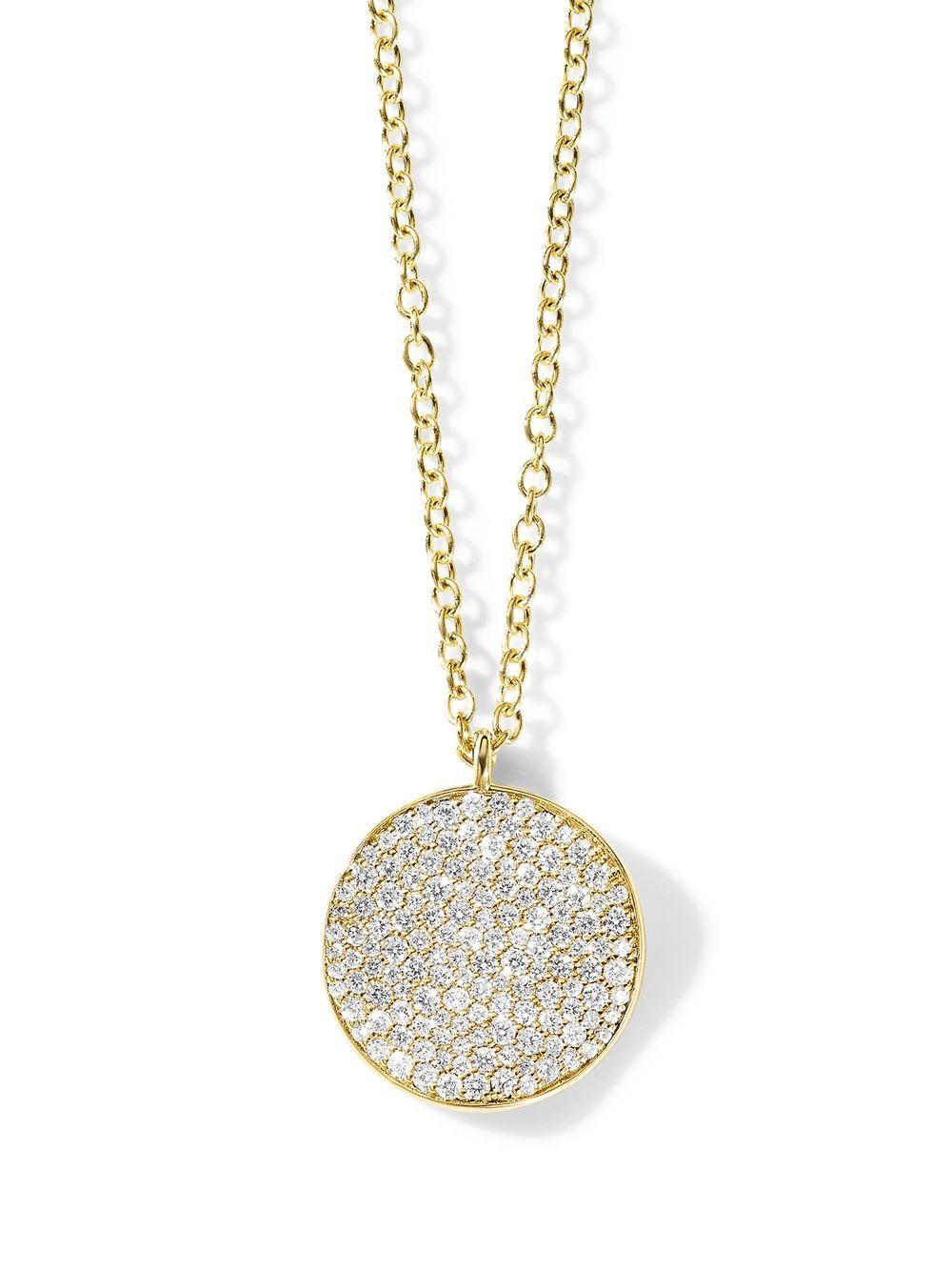 IPPOLITA Stardust 18K黄金迷你花卉圆盘钻石吊饰项链 - 金色