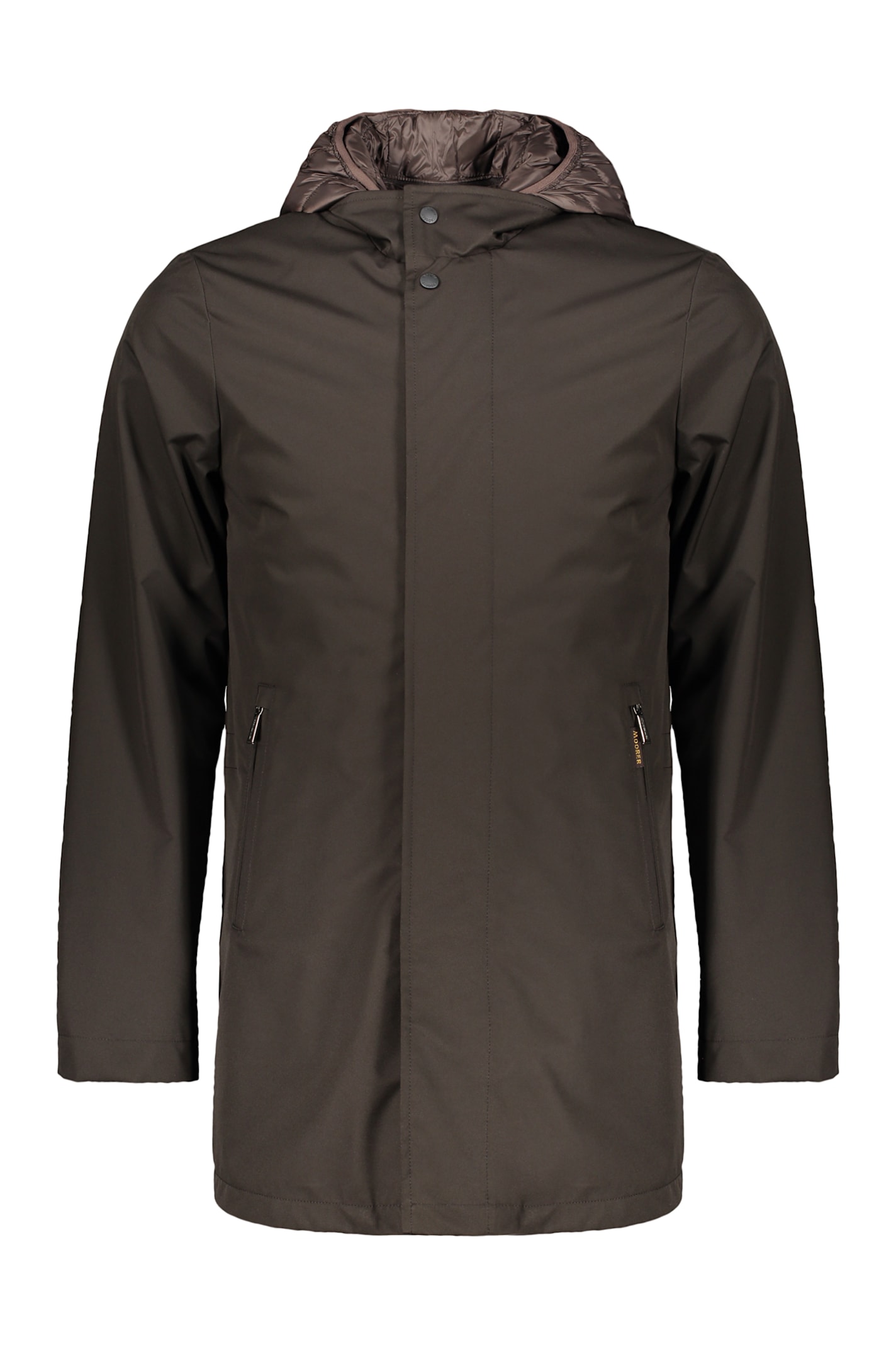 Moorer Tenno-amd Hooded Techno Fabric Raincoat