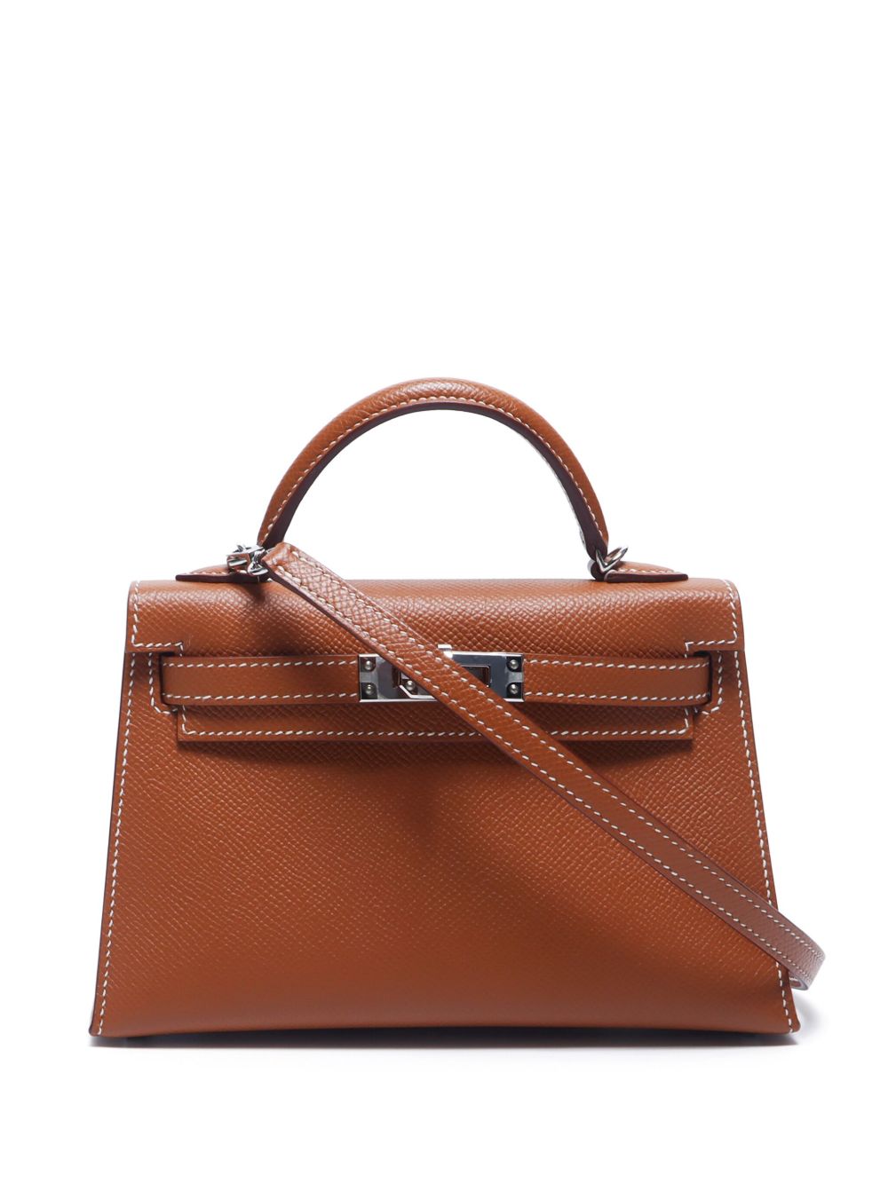 Hermès Pre-Owned Kelly 19 迷你两用手提包（2022年典藏款） - 褐色