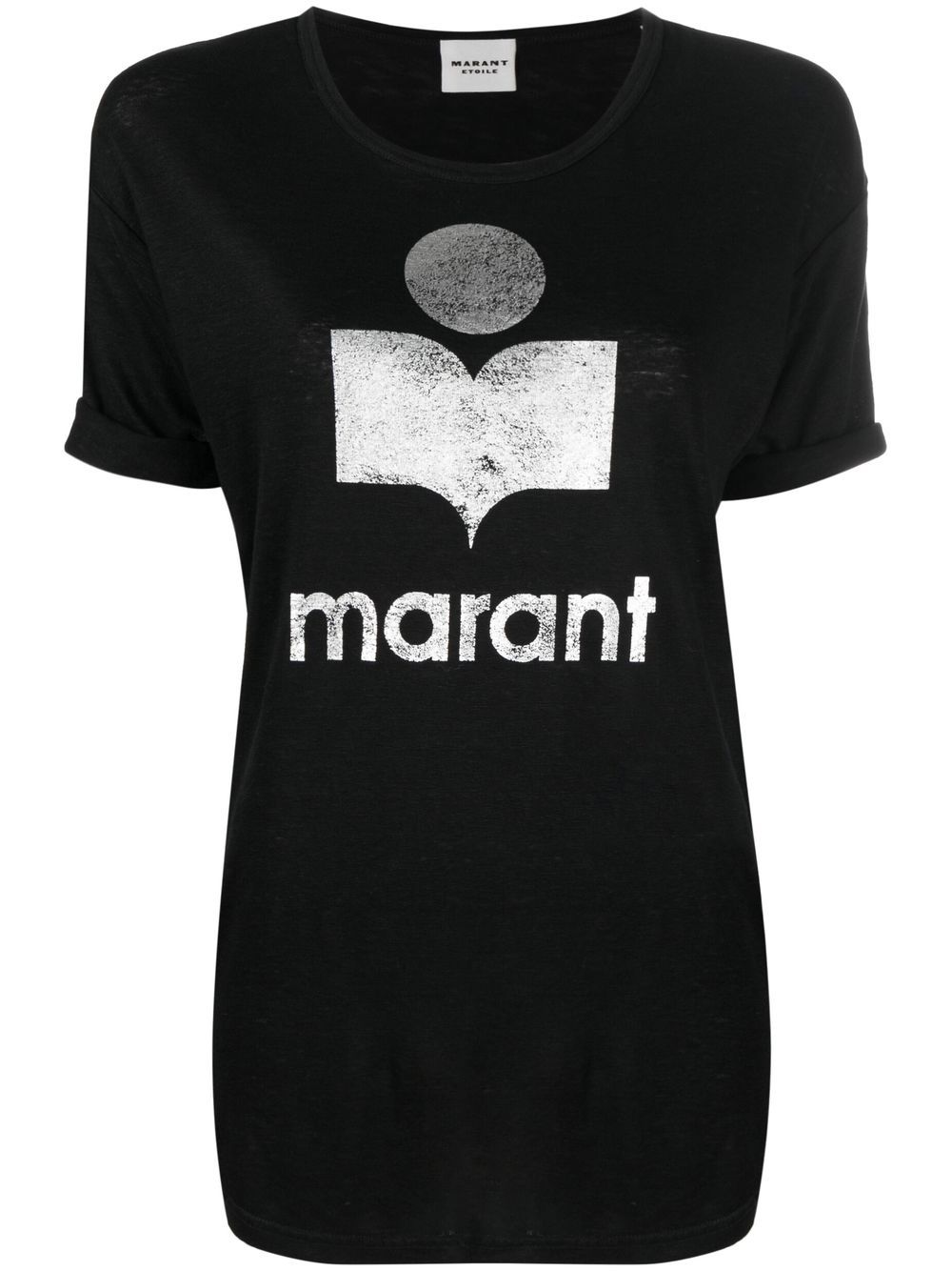 MARANT ÉTOILE Koldi logo印花T恤 - 黑色