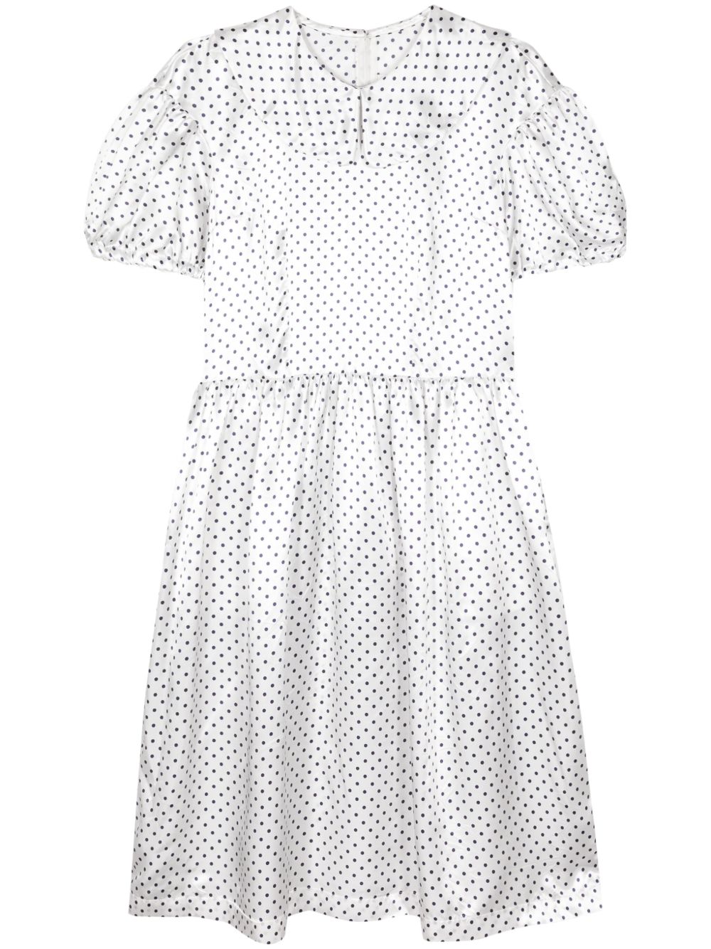 Comme Des Garçons Girl 波点印花连衣裙 - 白色