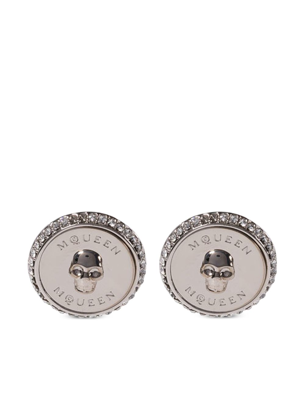 Alexander McQueen Sovereign Skull 耳环 - 银色