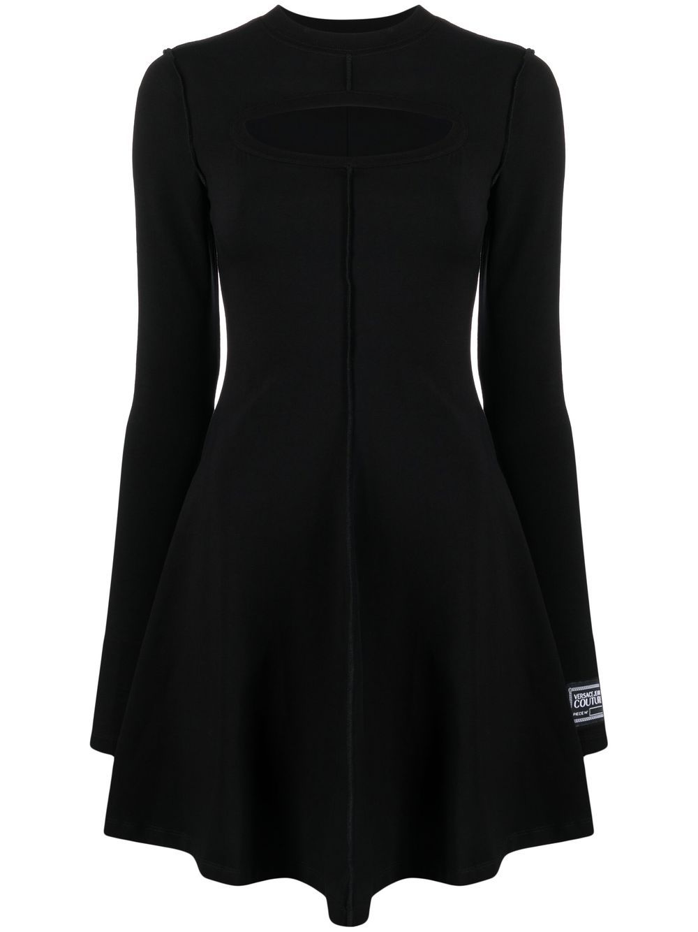 Versace Jeans Couture 范思哲 镂空伞形连衣裙 - 黑色