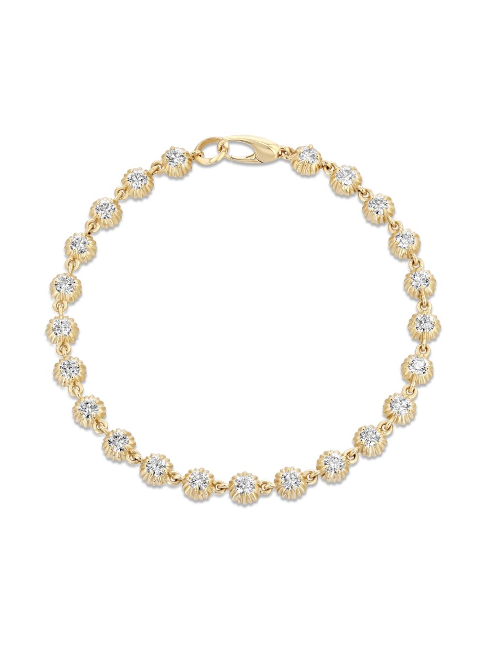 Lizzie Mandler Fine Jewelry 18K黄金钻石手链 - 金色