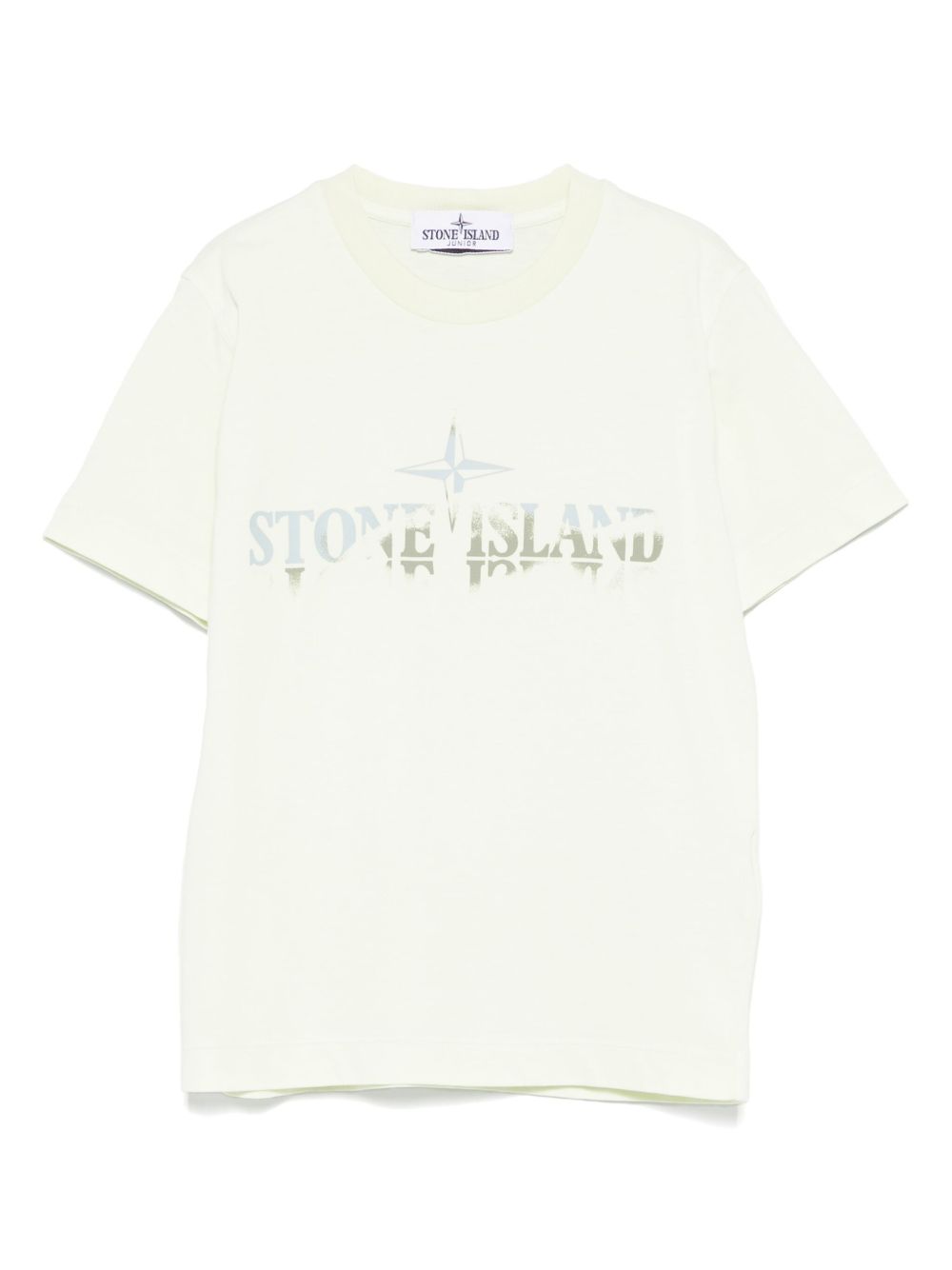 Stone Island Junior logo印花T恤 - 绿色