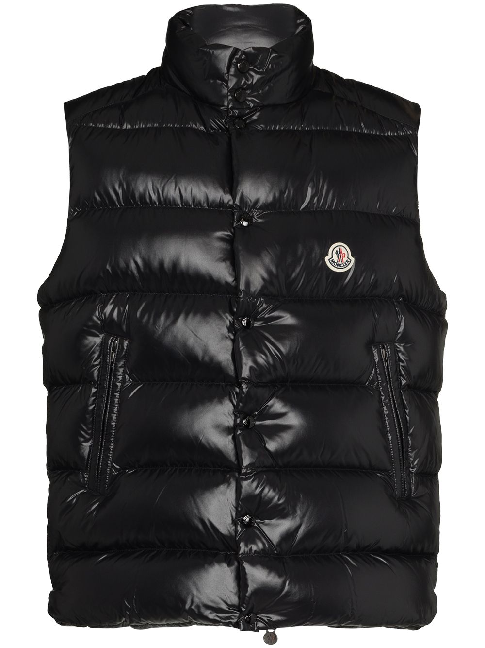 Moncler Tibb 标贴填充马甲 - 黑色