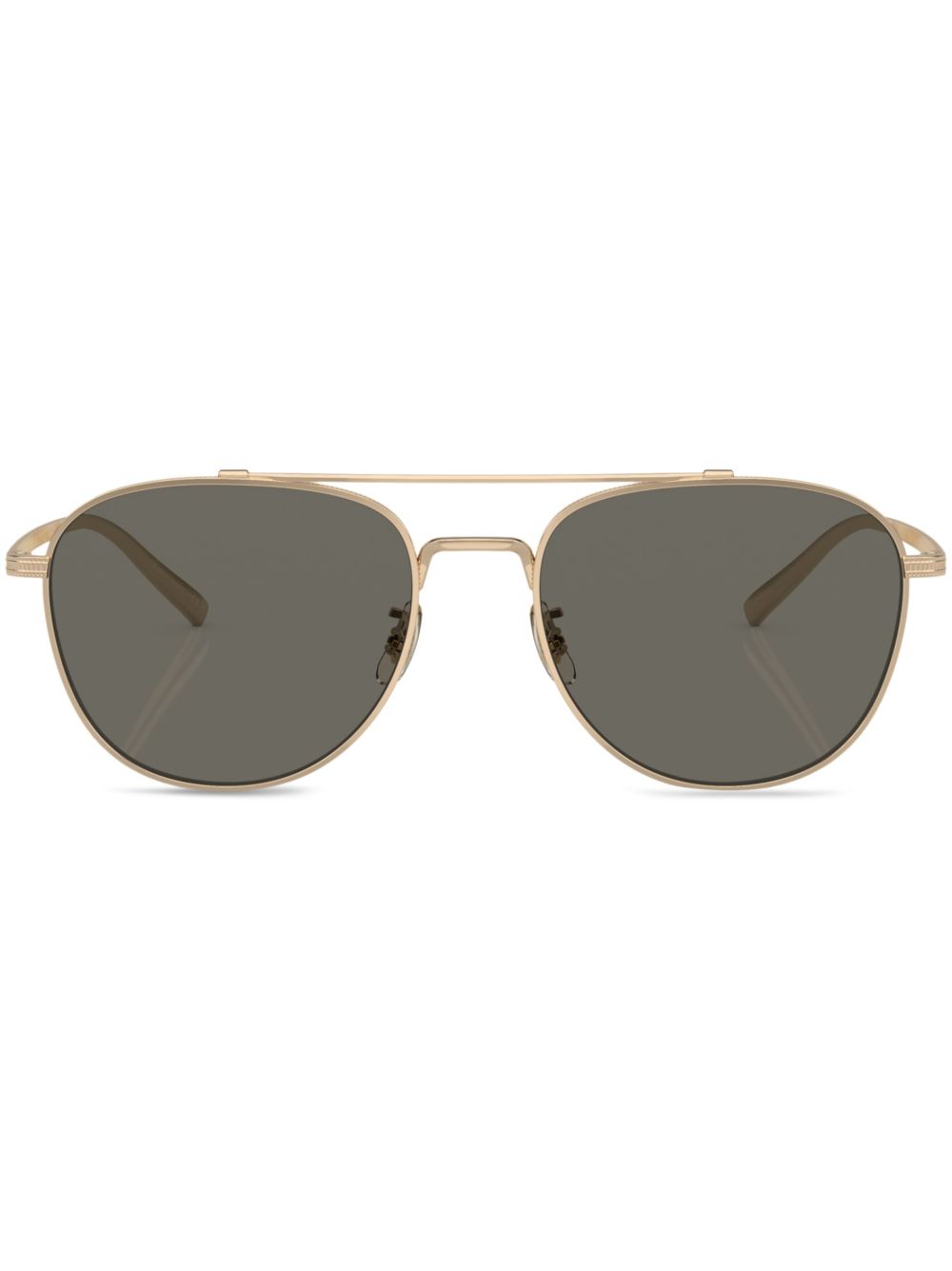 Oliver Peoples Rivetti 飞行员镜框太阳眼镜 - 金色