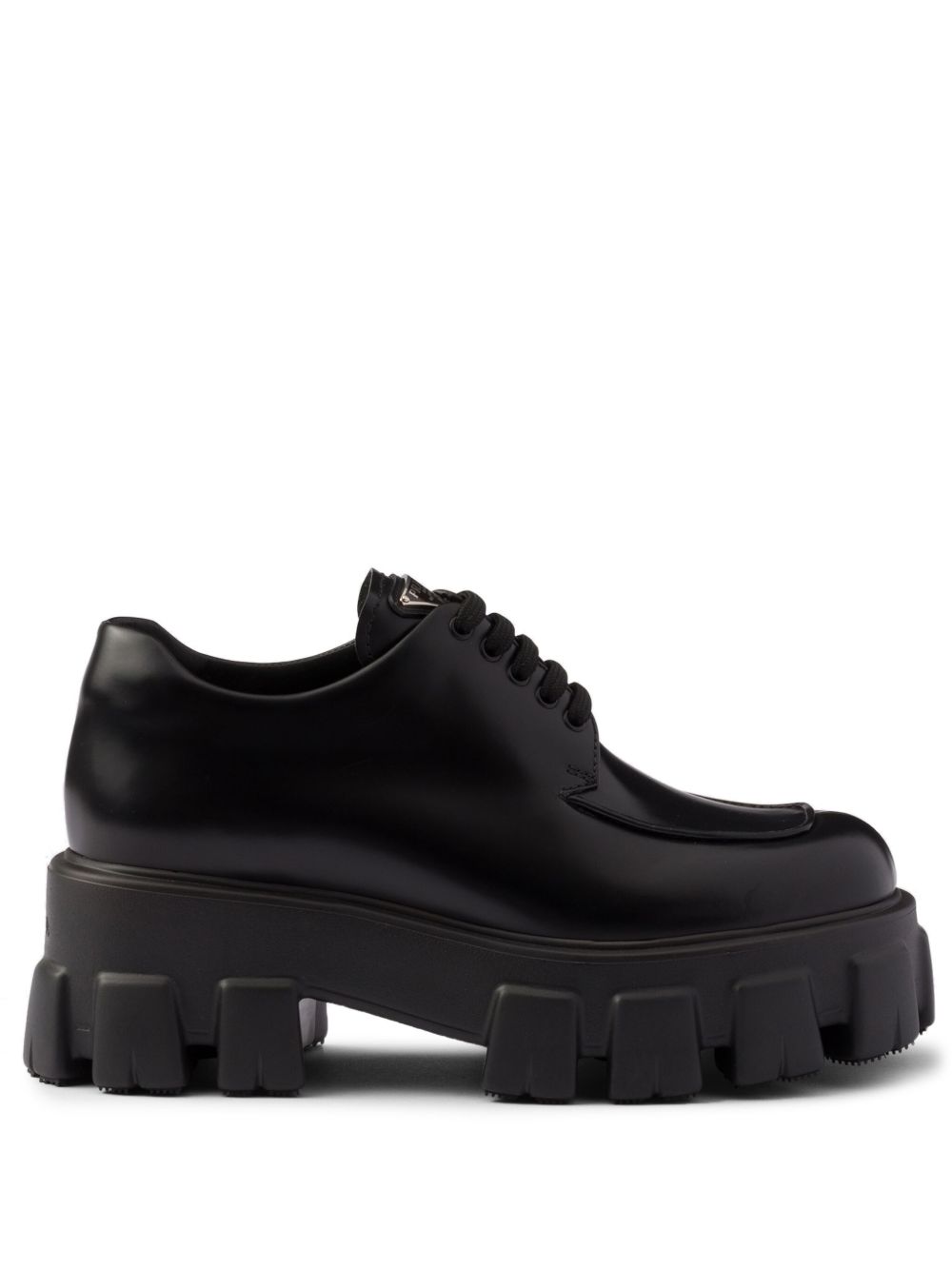 Prada Monolith 系带鞋 - 黑色