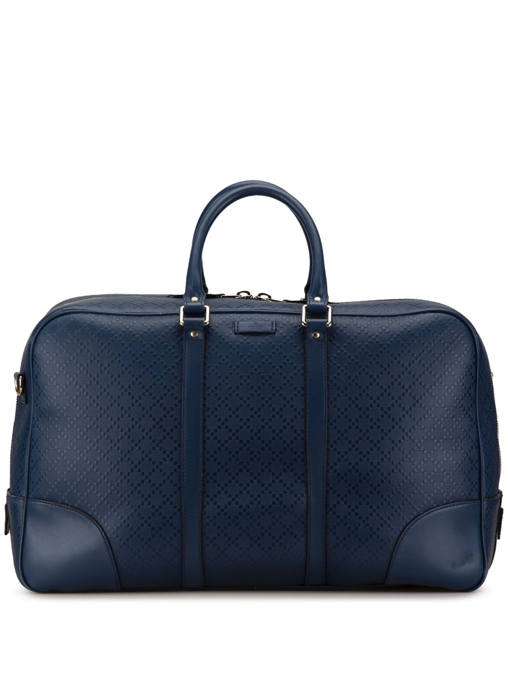 Gucci Pre-Owned Bright Diamante 皮质旅行包（2000-2015年典藏款） - 蓝色