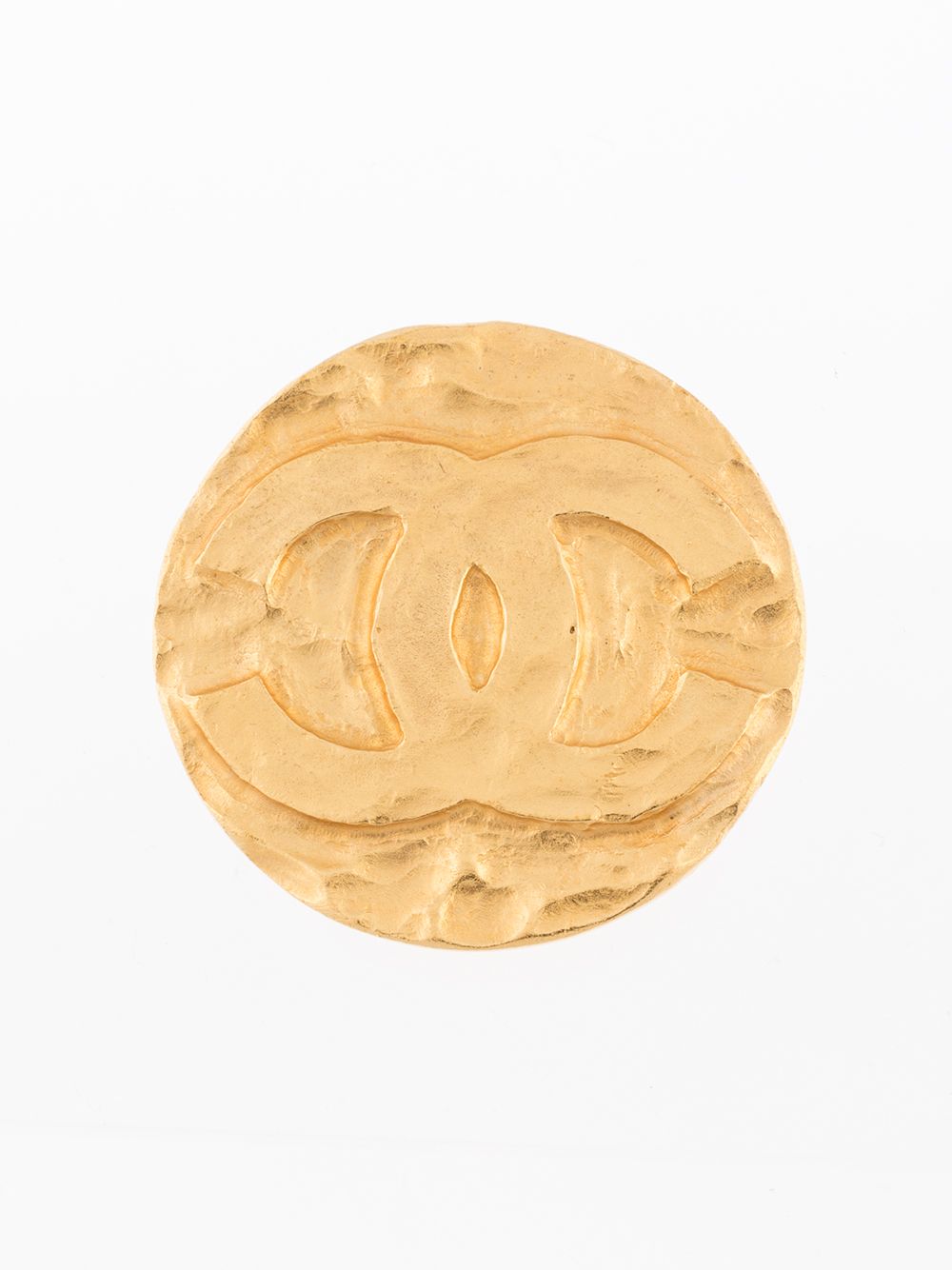 CHANEL Pre-Owned CC 胸针 - 金色
