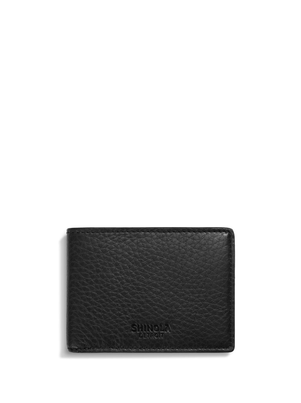 Shinola Slim 粒面皮质对折钱包 - 黑色