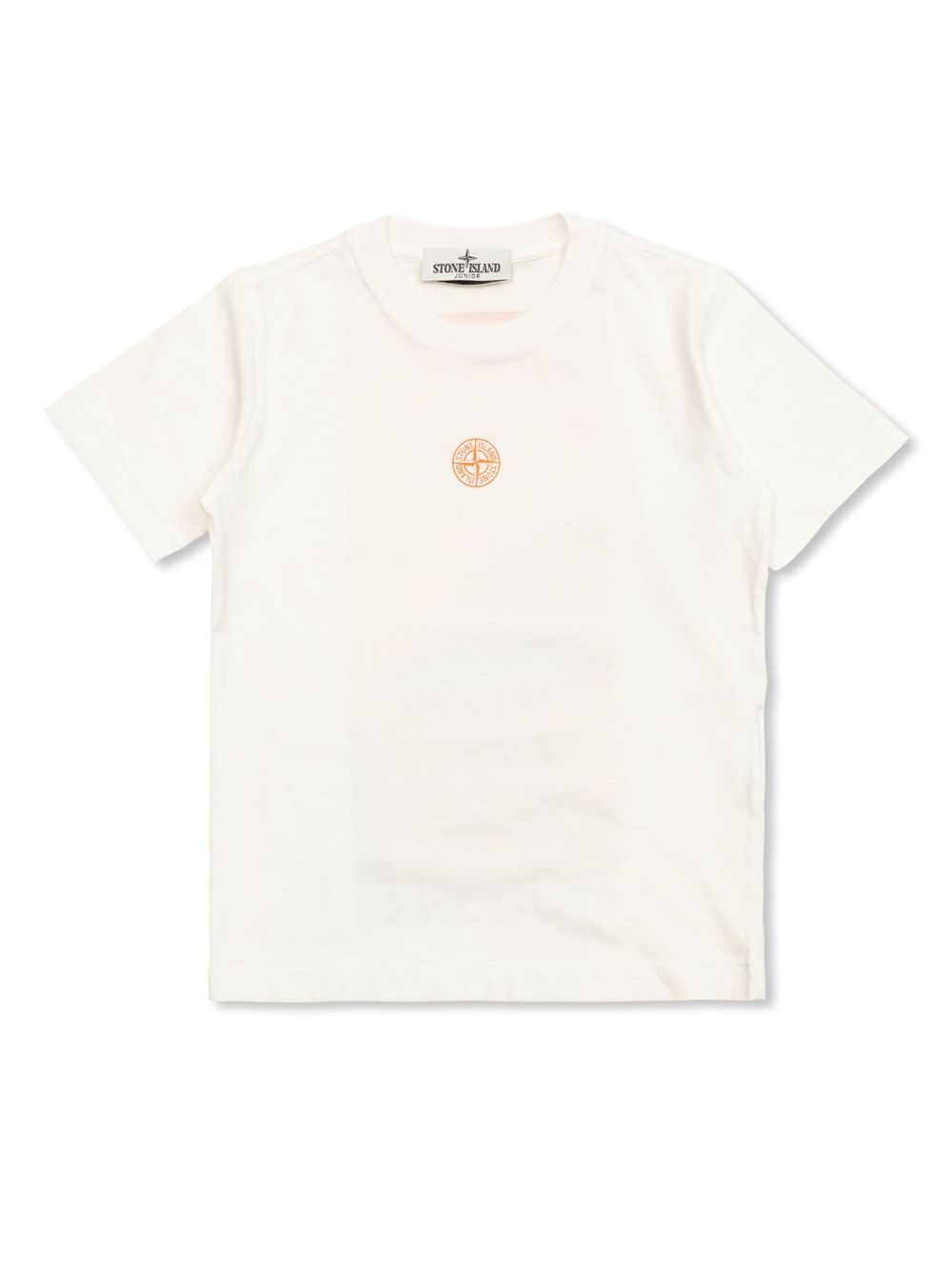 Stone Island Junior 图案印花T恤 - 白色