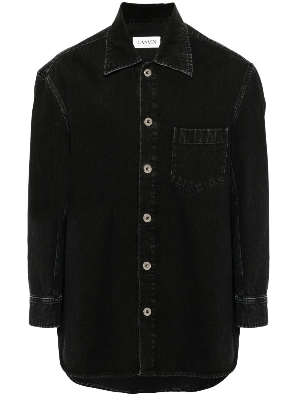 Lanvin Cocoon 牛仔衬衫 - 灰色