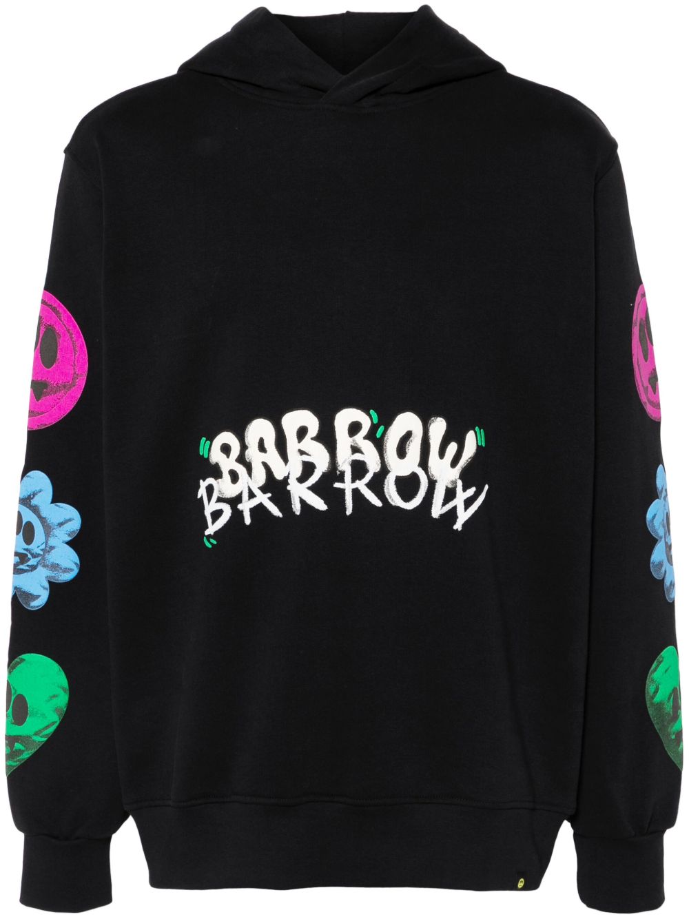 BARROW logo印花连帽衫 - 黑色