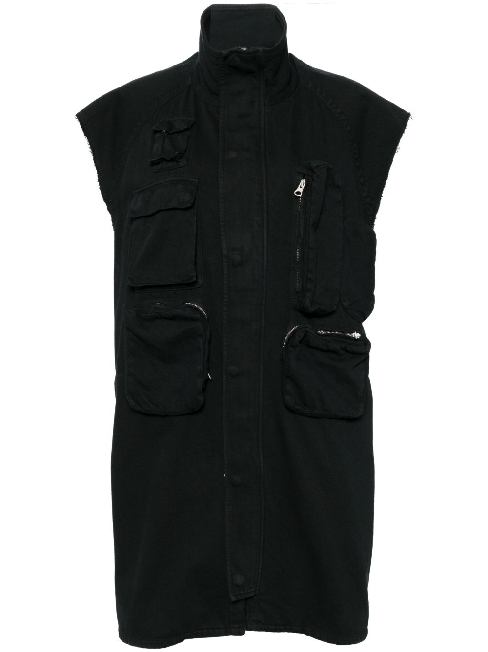 MM6 Maison Margiela 多口袋拉链马甲 - 黑色