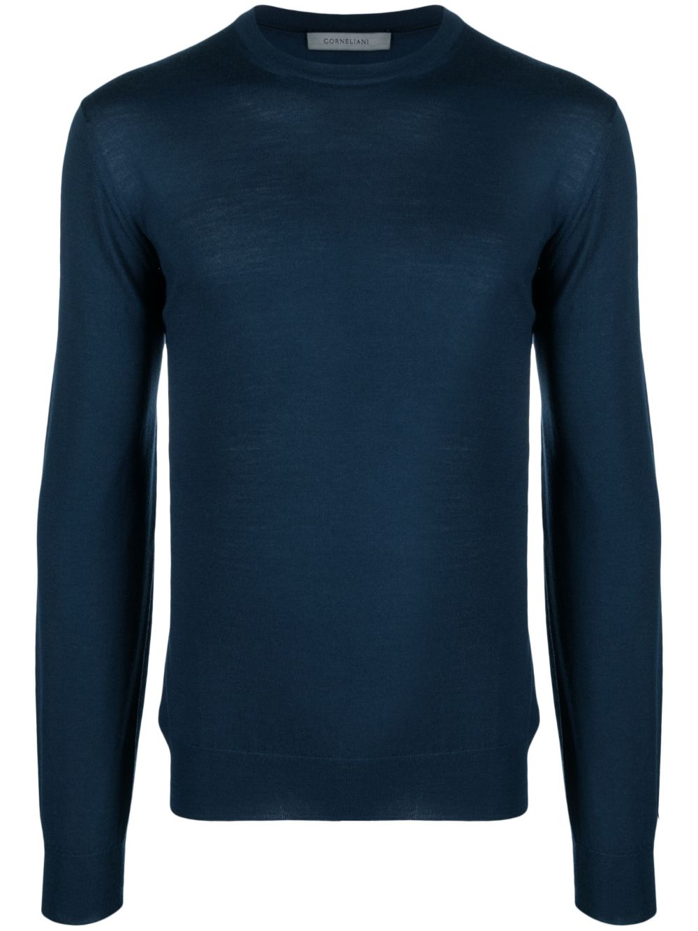 Corneliani 密织羊毛毛衣 - 蓝色
