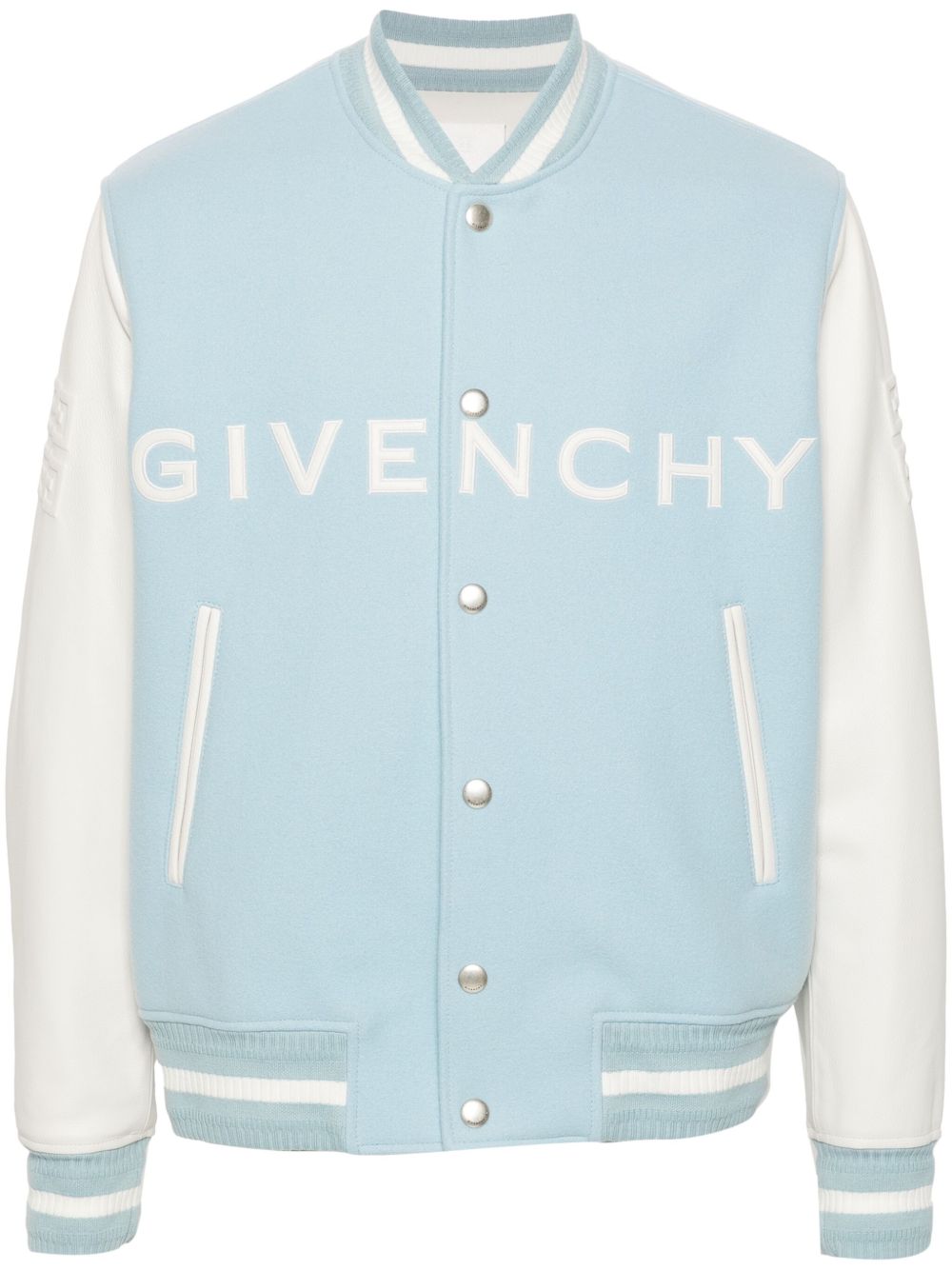 Givenchy 拼色抓绒飞行员夹克 - 蓝色