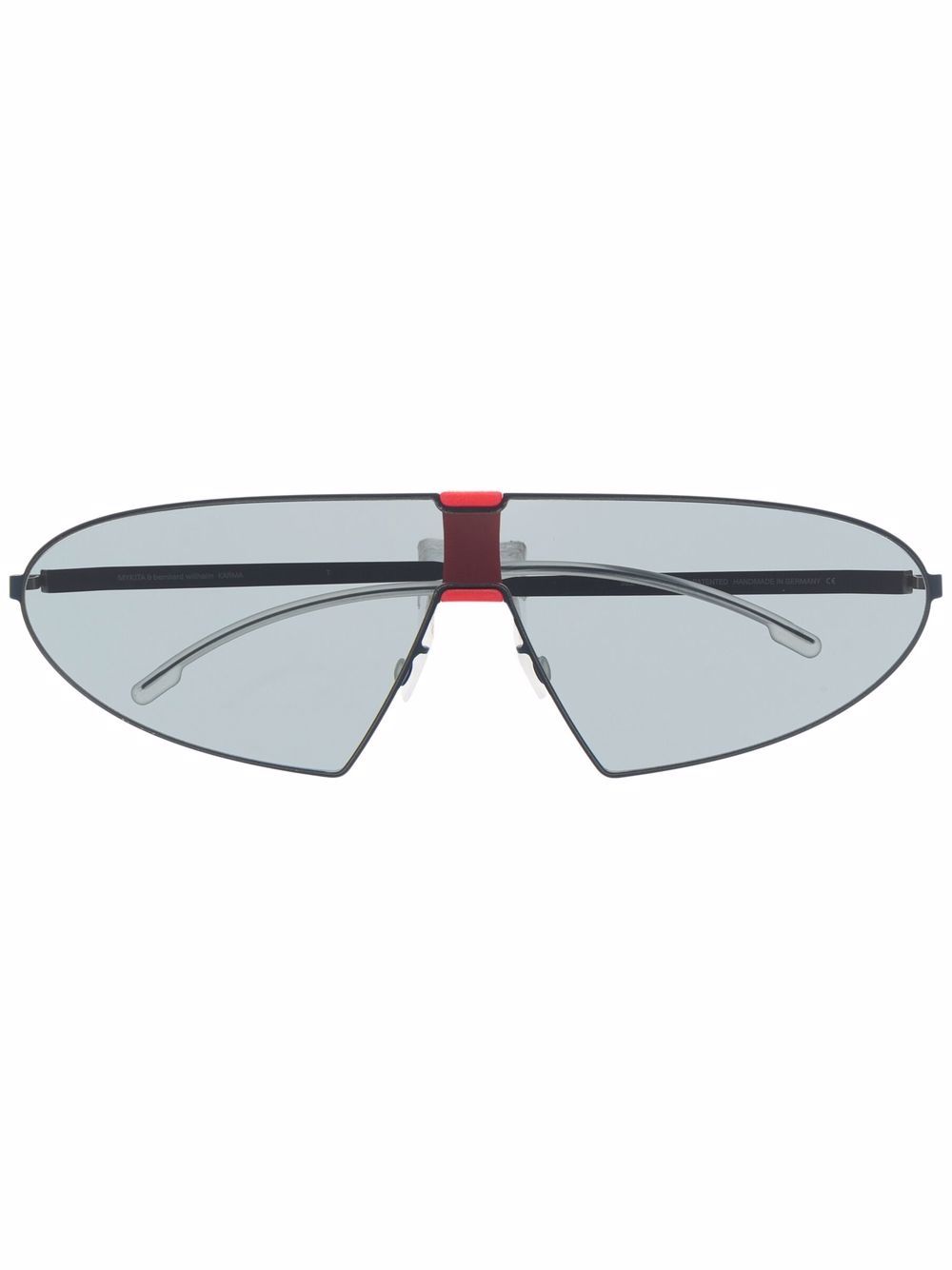Mykita Karma 飞行员镜框太阳眼镜 - 蓝色