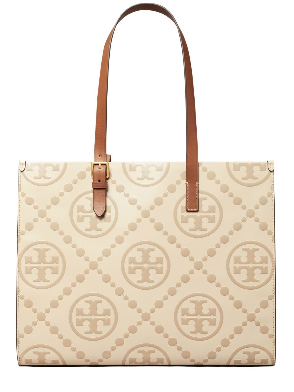 Tory Burch T Monogram压纹托特包 - 中性色