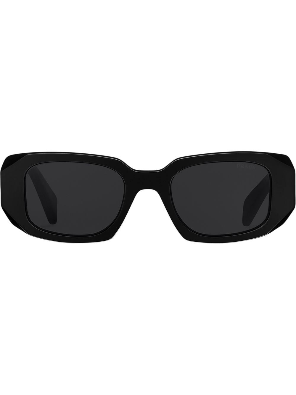 Prada Eyewear Runway 超大镜框太阳眼镜 - 黑色