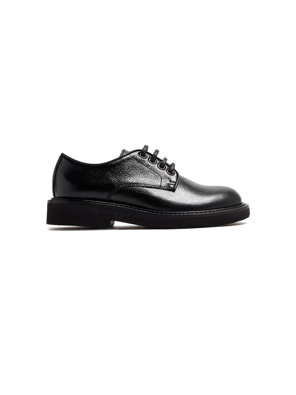 Brunello Cucinelli 皮质德比鞋 - 黑色