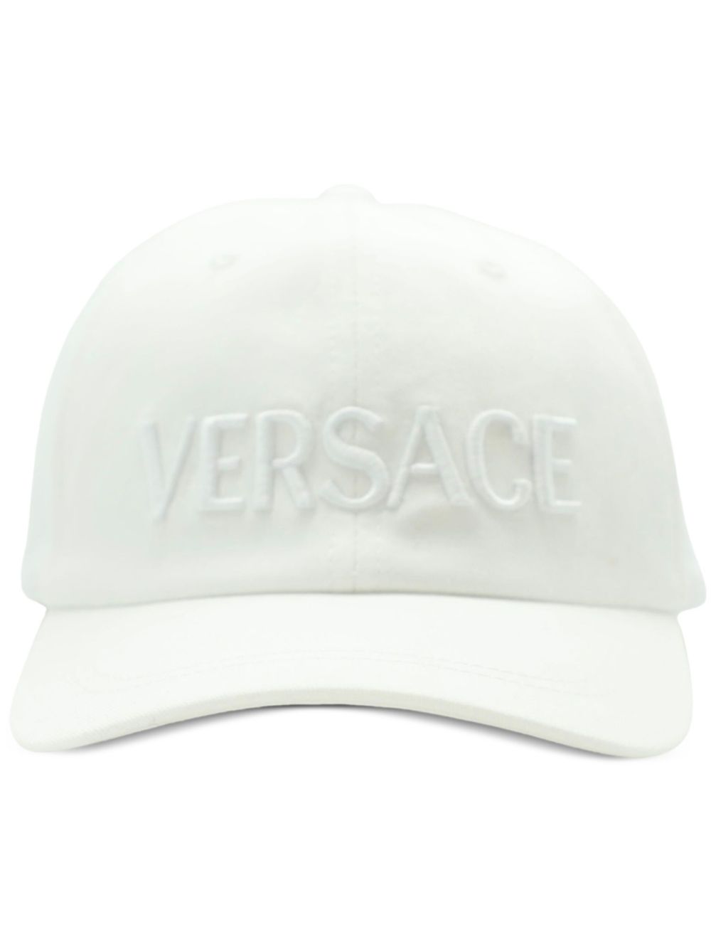 Versace logo压纹棒球帽 - 白色