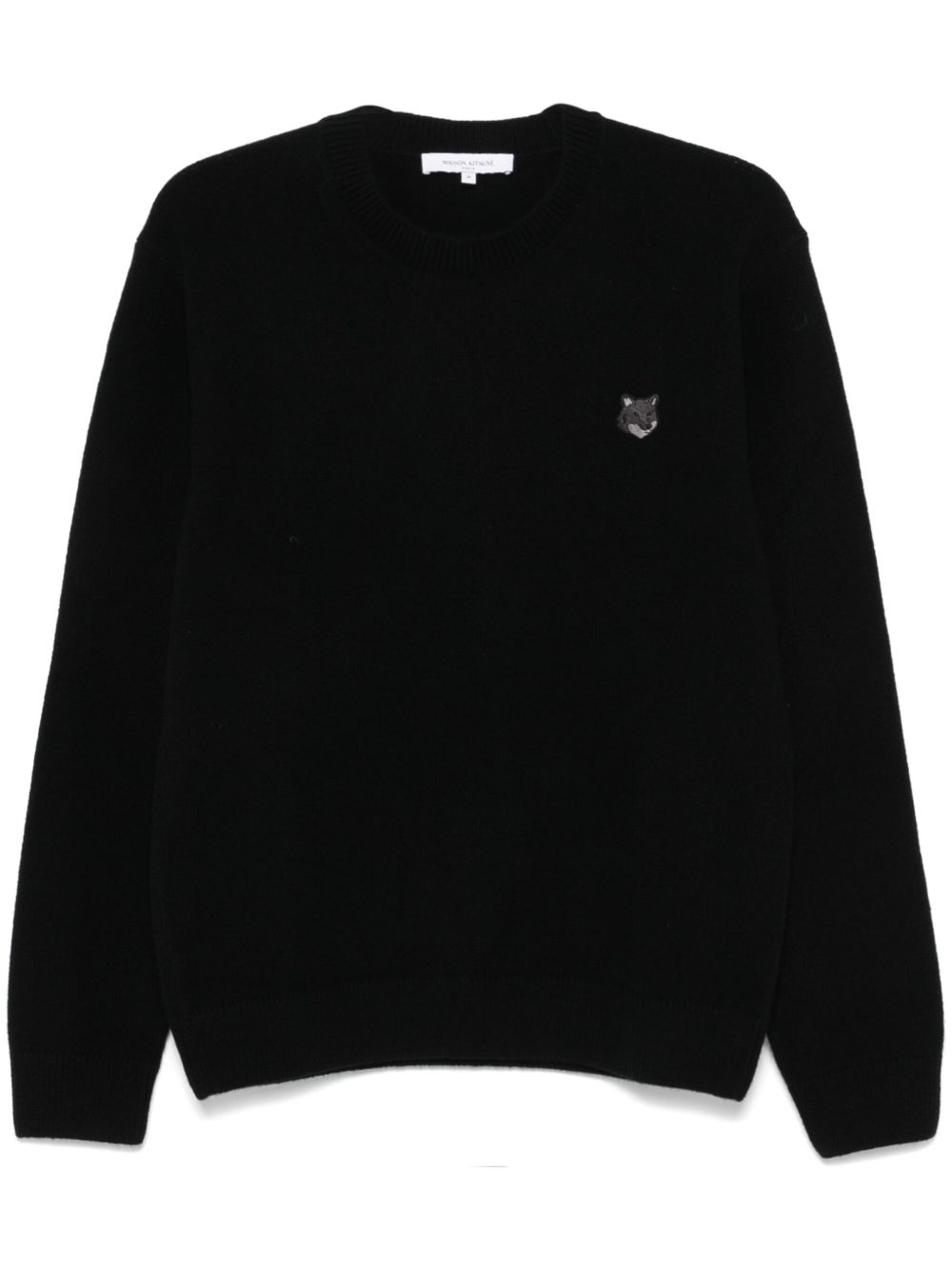 Maison Kitsuné 狐狸图案毛衣 - 黑色
