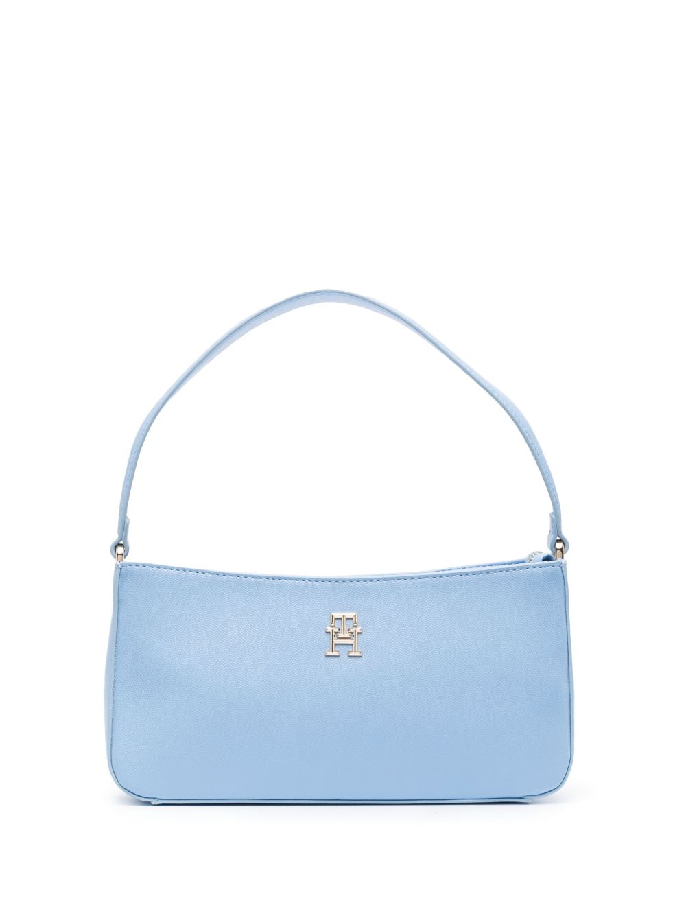Tommy Hilfiger logo标牌单肩包 - 蓝色