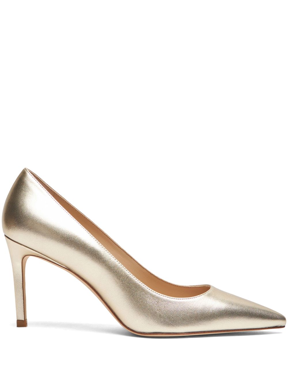 Stuart Weitzman Stuart 金属感中跟鞋（5厘米） - 金色