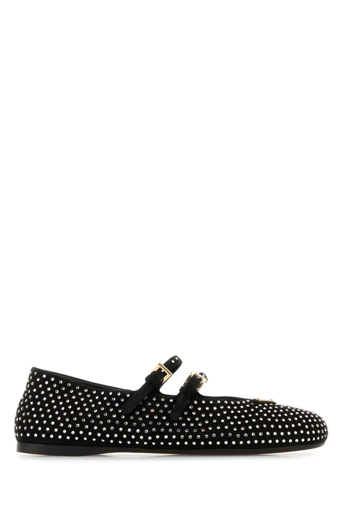 Prada 黑色麂皮芭蕾舞鞋
