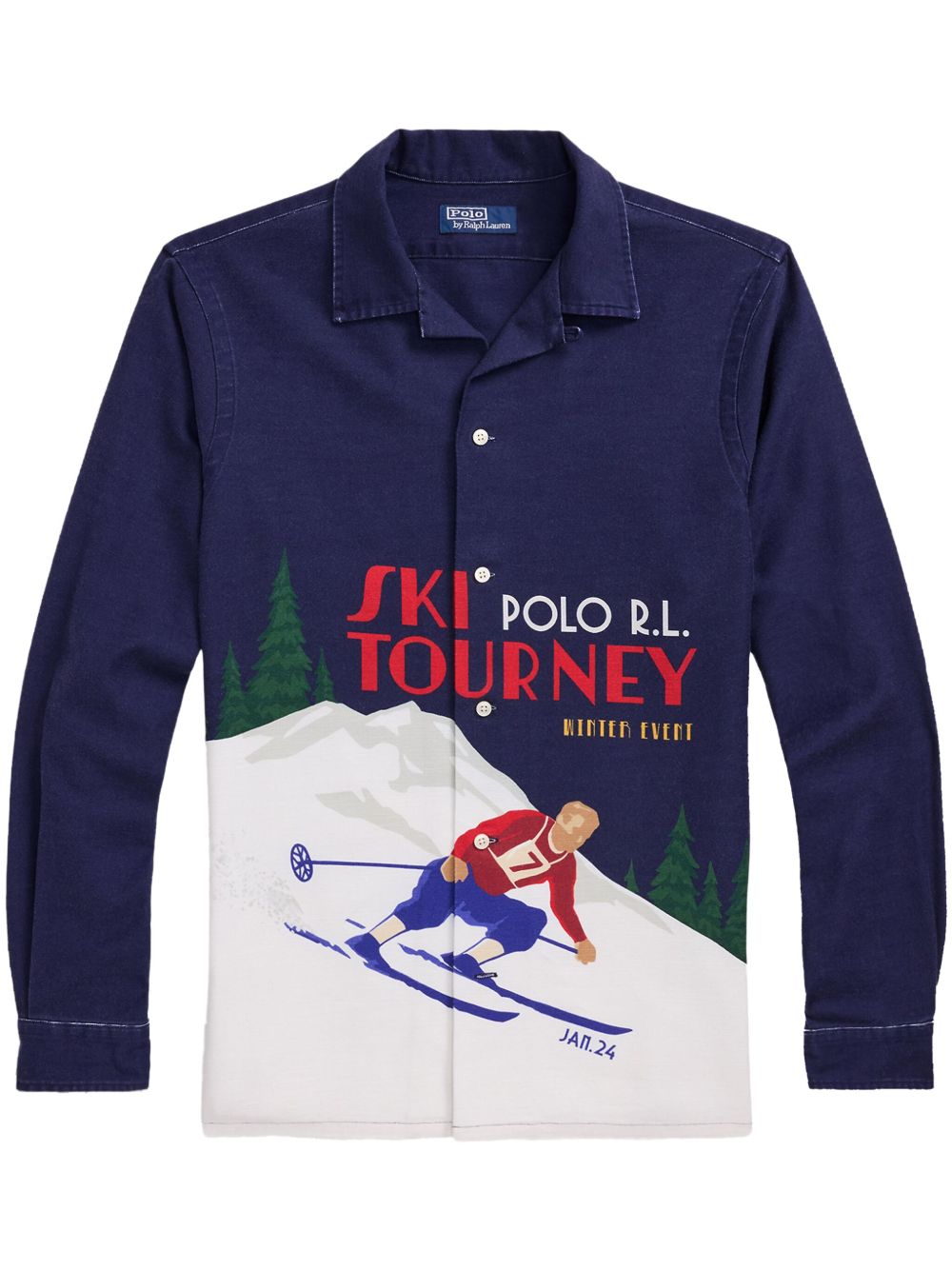 Polo Ralph Lauren Skier 印花衬衫 - 蓝色