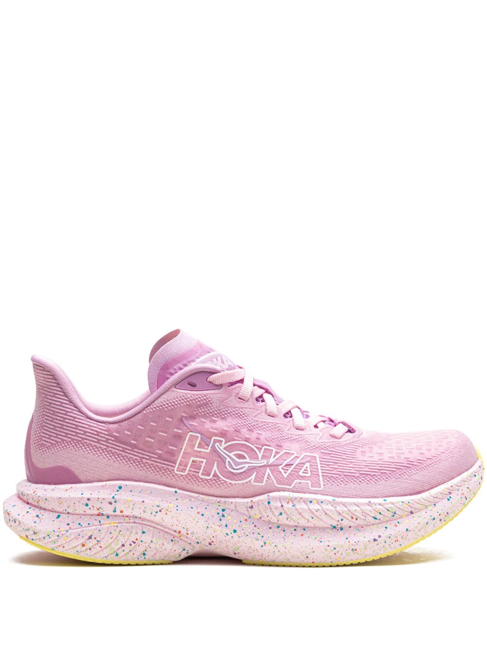 HOKA Mach 6 Pink Twighlight/Lemonade 运动鞋 - 粉色