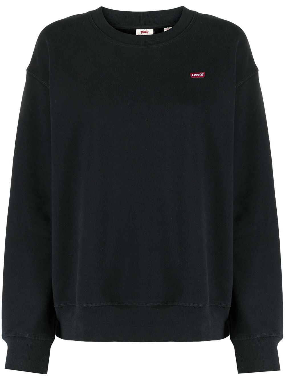 Levi's logo刺绣卫衣 - 黑色