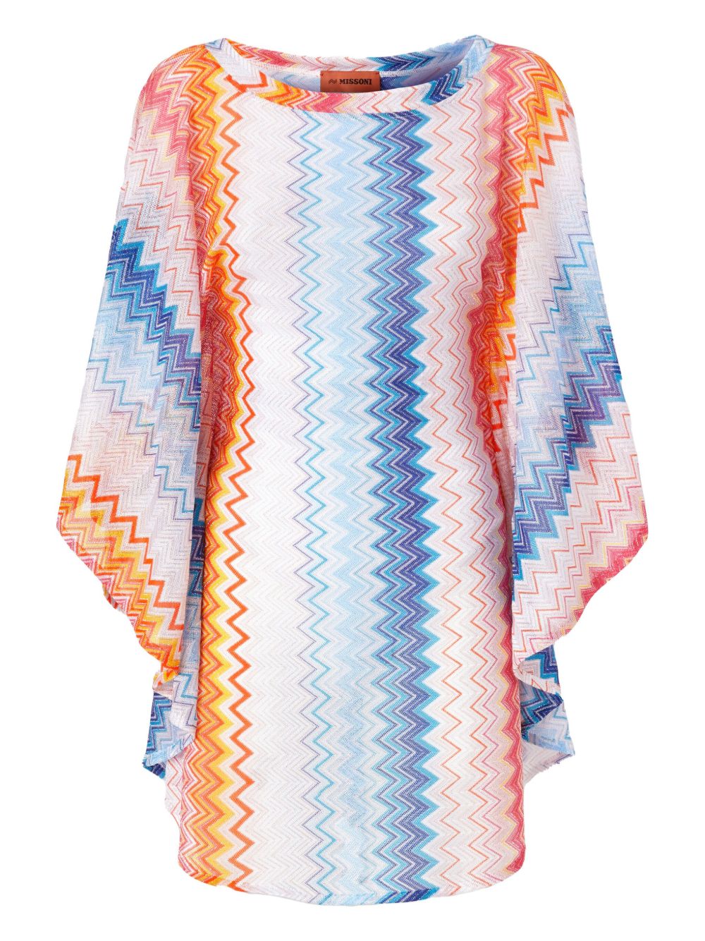 Missoni Z字形图案迷你连衣裙 - 白色