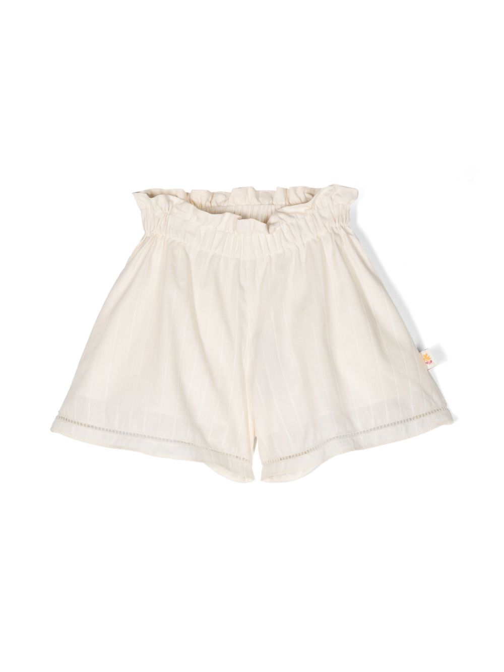 ETRO KIDS 纸袋形裤腰直筒短裤 - 中性色