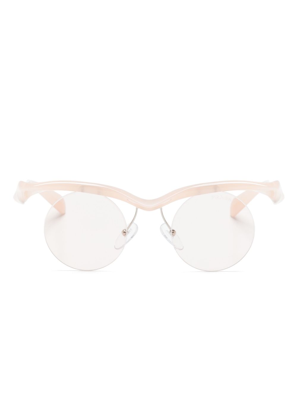 Prada Eyewear Runway 圆框太阳眼镜 - 粉色